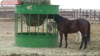 Horse hay hopper feeder