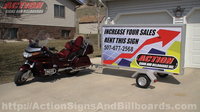 4' x 8' Mobile Sign Trailer and Cycle